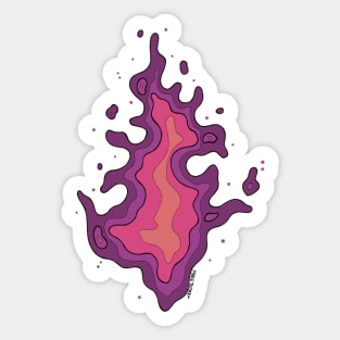 Purple fire Sticker